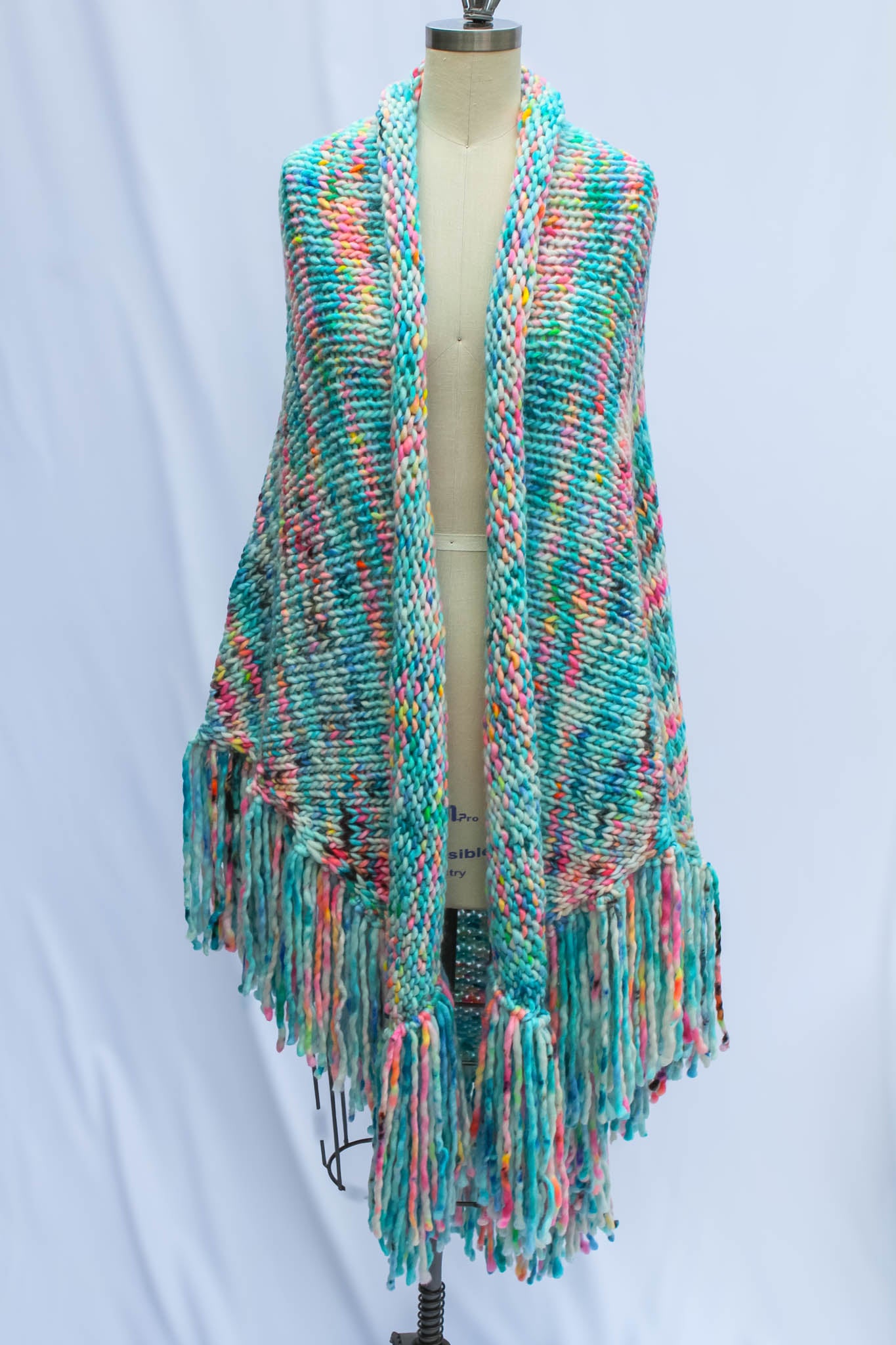 Neon Reef — Hand-Dyed Luxury Shawl