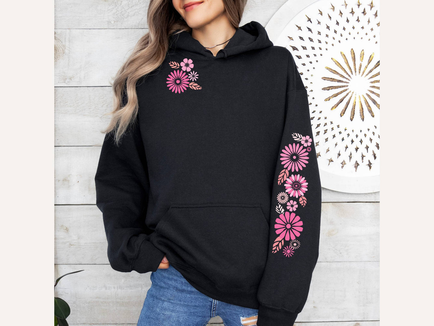 Wildflower cotton heritage unisex hoodie