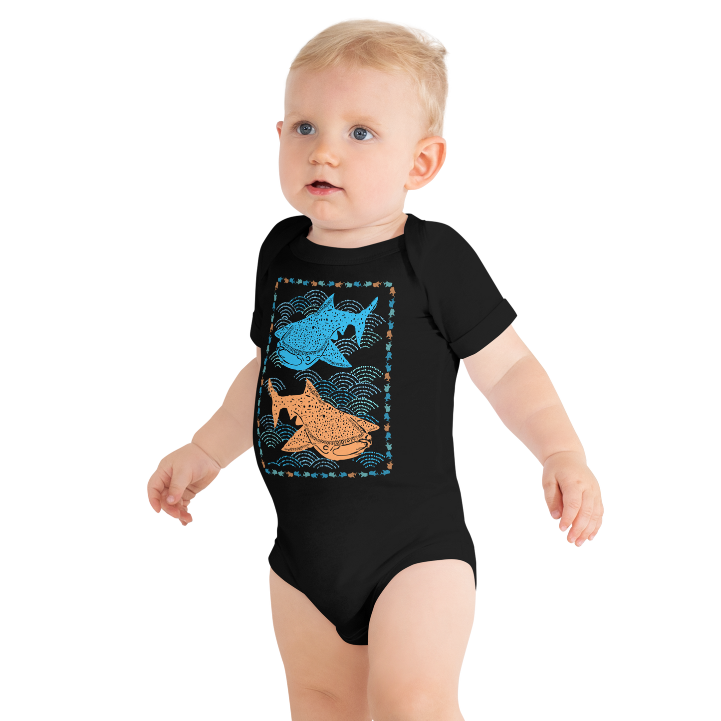 Whale Shark baby short sleeve onesie