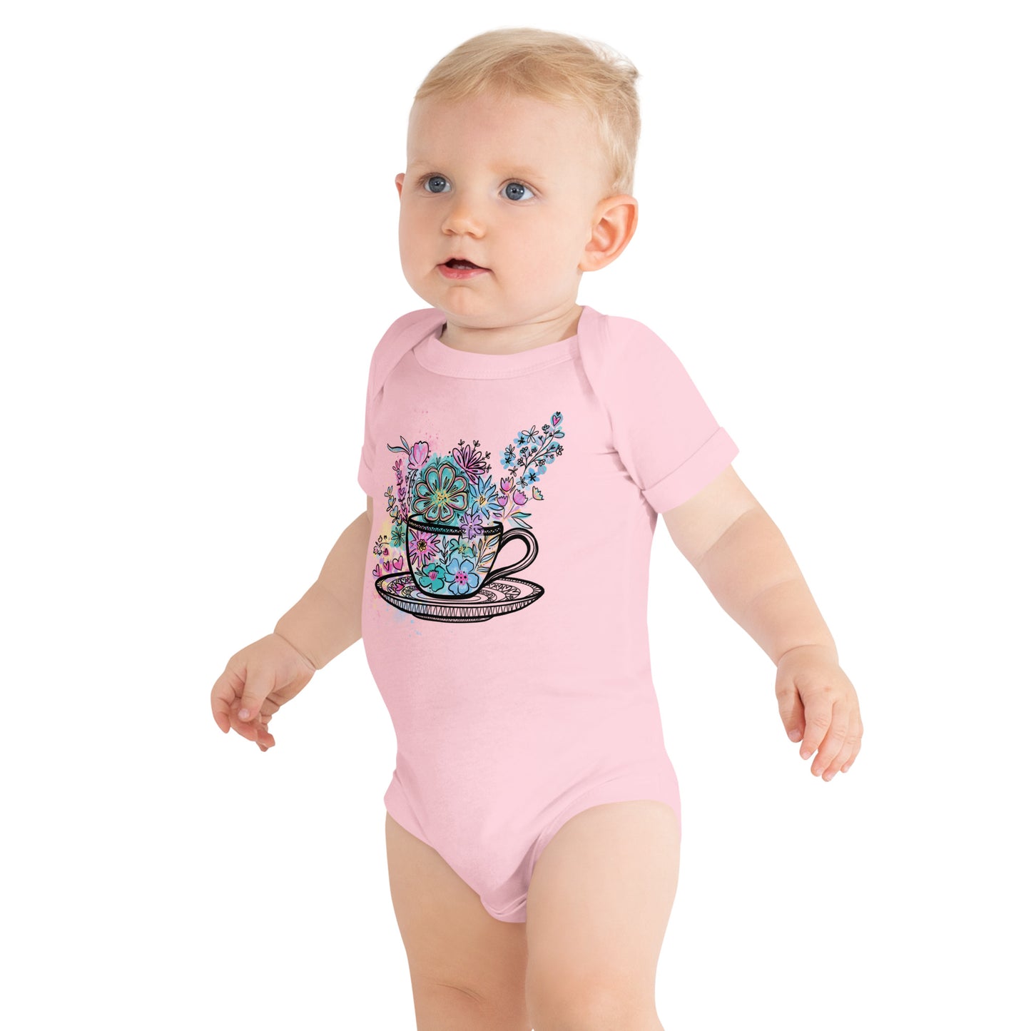 Spinning Tea Cup baby short sleeve onesie