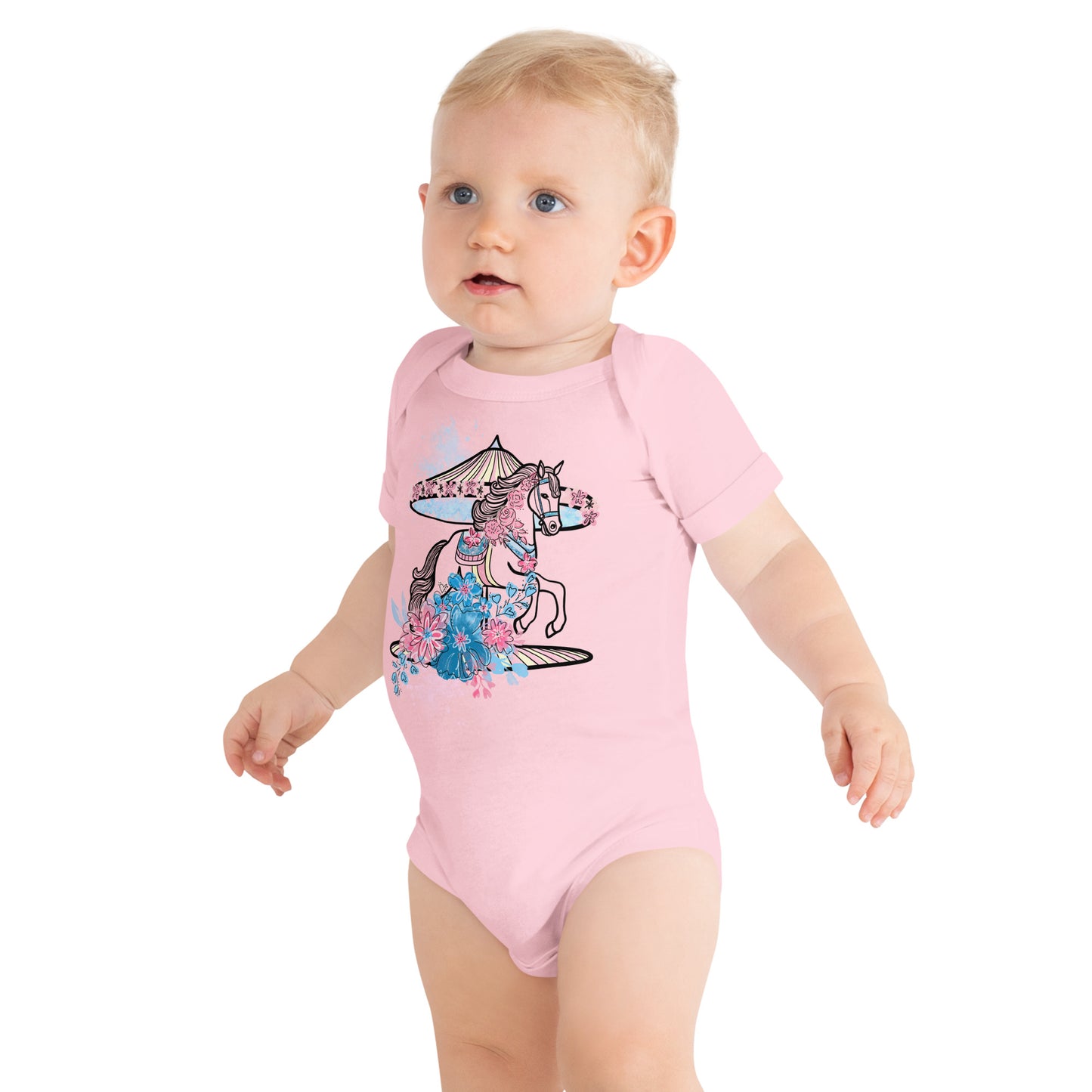 Carousel baby short sleeve onesie