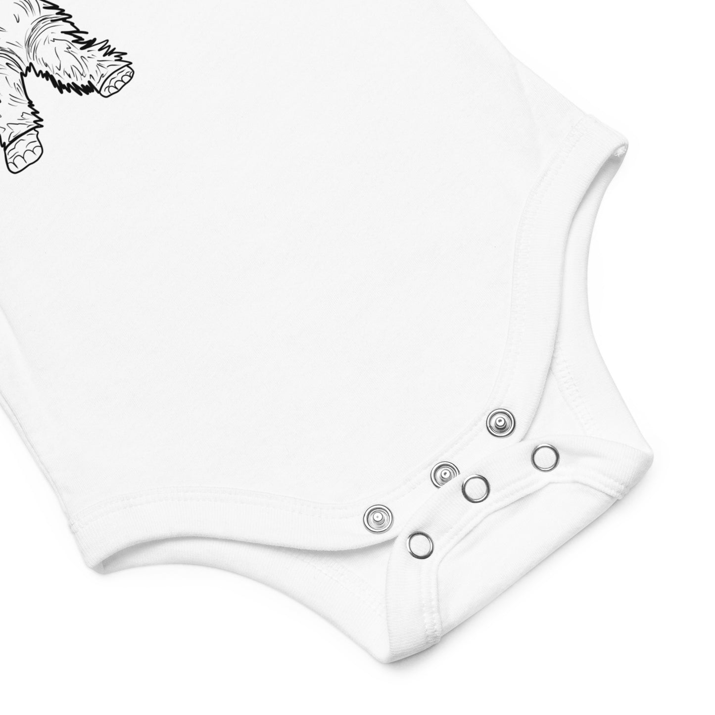 Dancing Yeti baby short sleeve onesie
