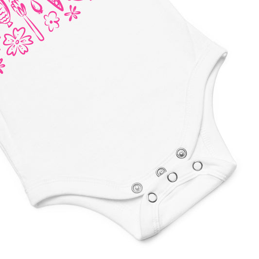 Seeds of Possibility Pink Artwork baby short sleeve onesie