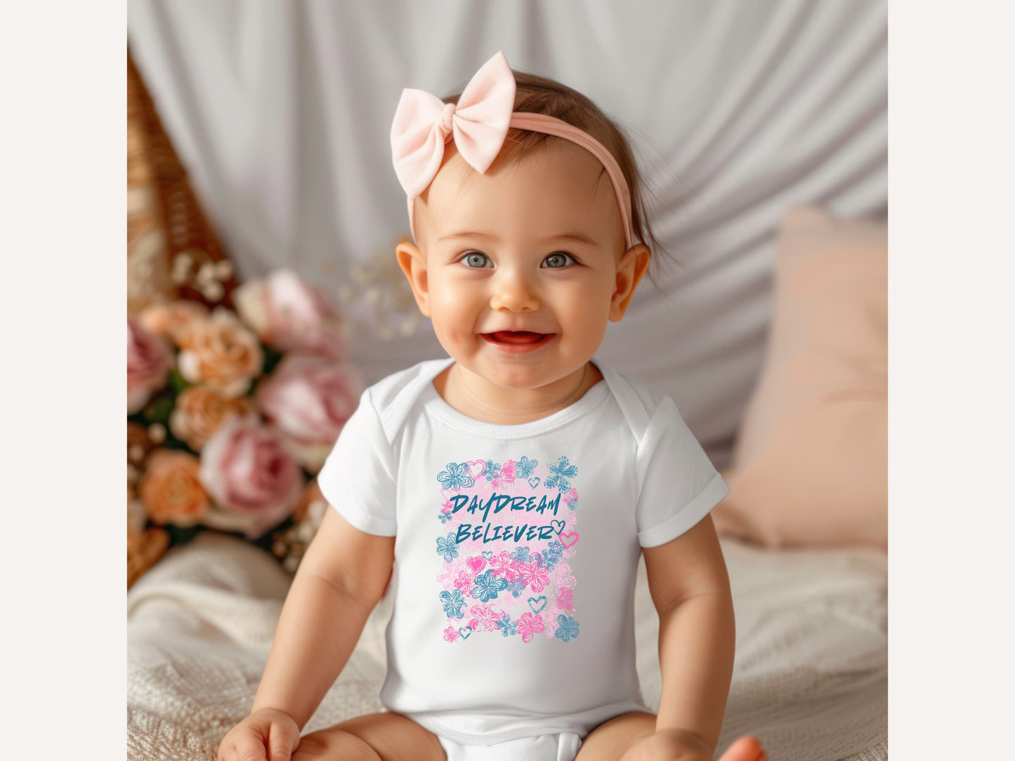 Daydream Believer baby short sleeve onesie
