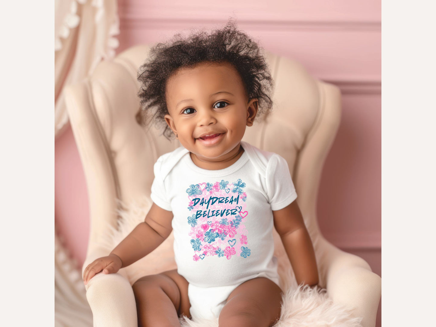 Daydream Believer baby short sleeve onesie