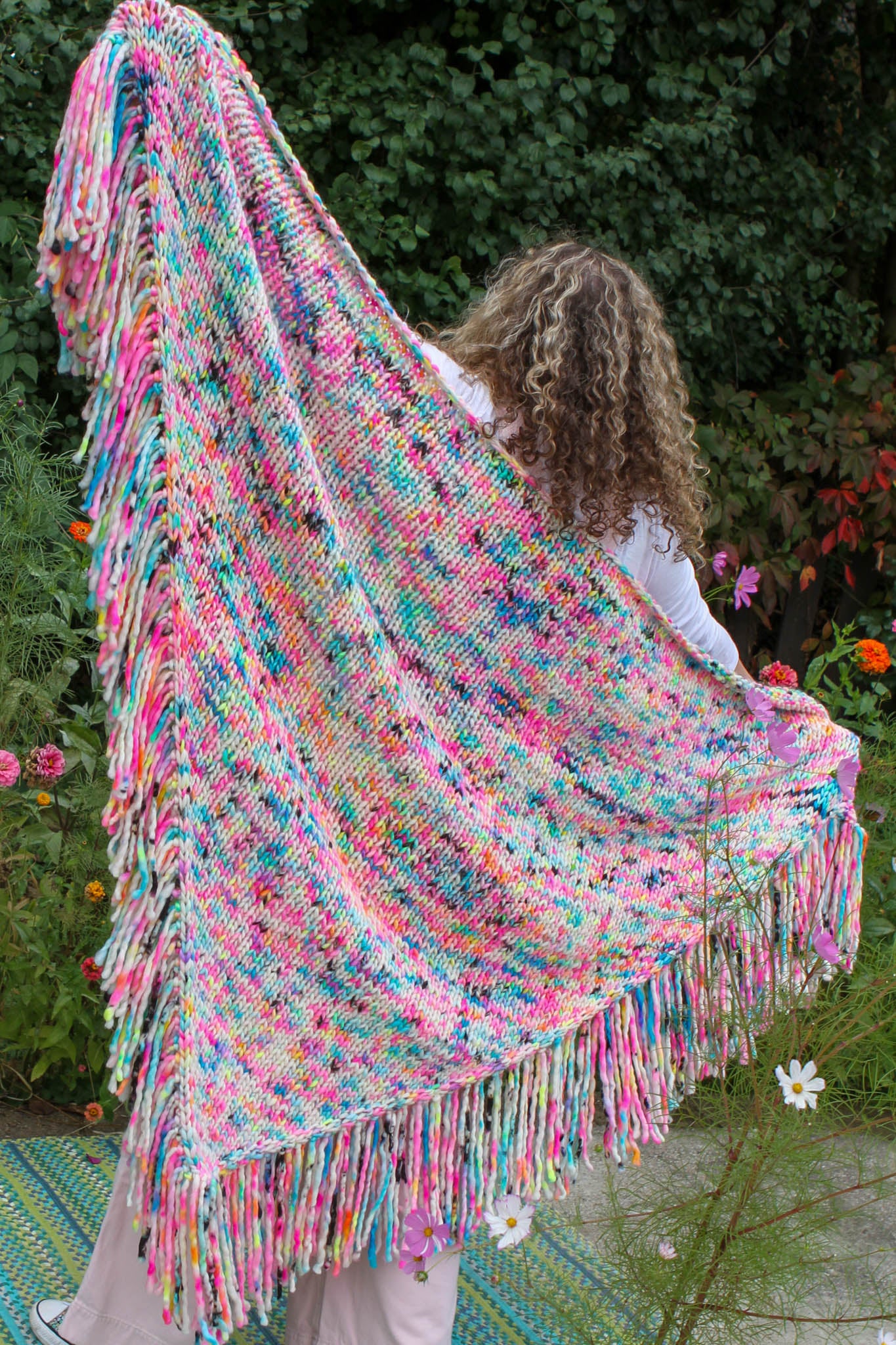 Garden Graffiti — Hand-Dyed Luxury Shawl