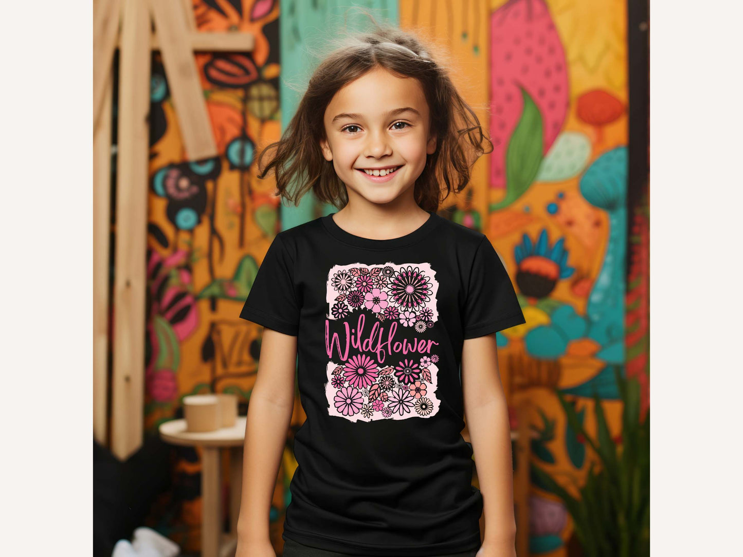 Wildflower youth bella + canvas t-shirt