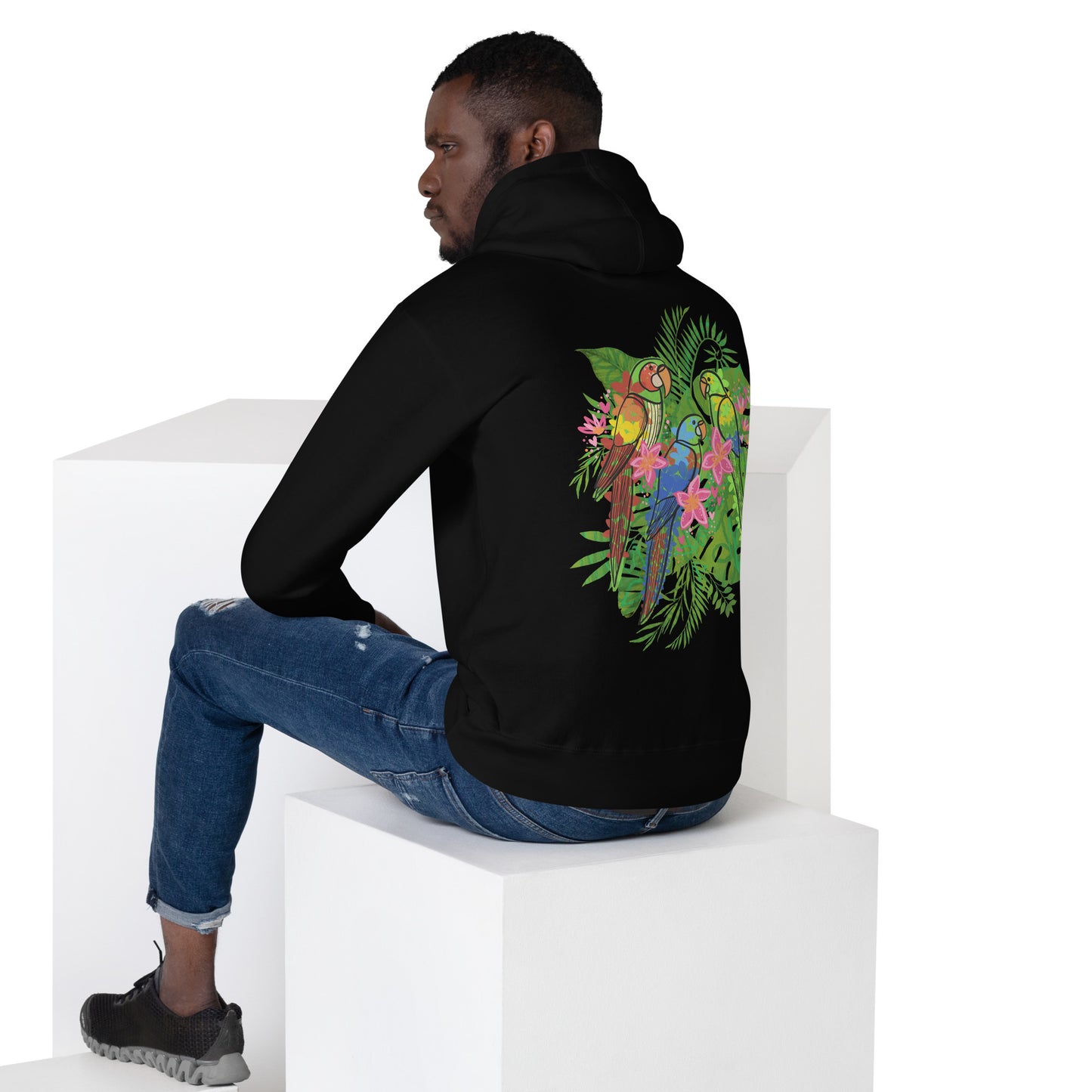 Enchanted Tiki Parrots unisex cotton heritage hoodie