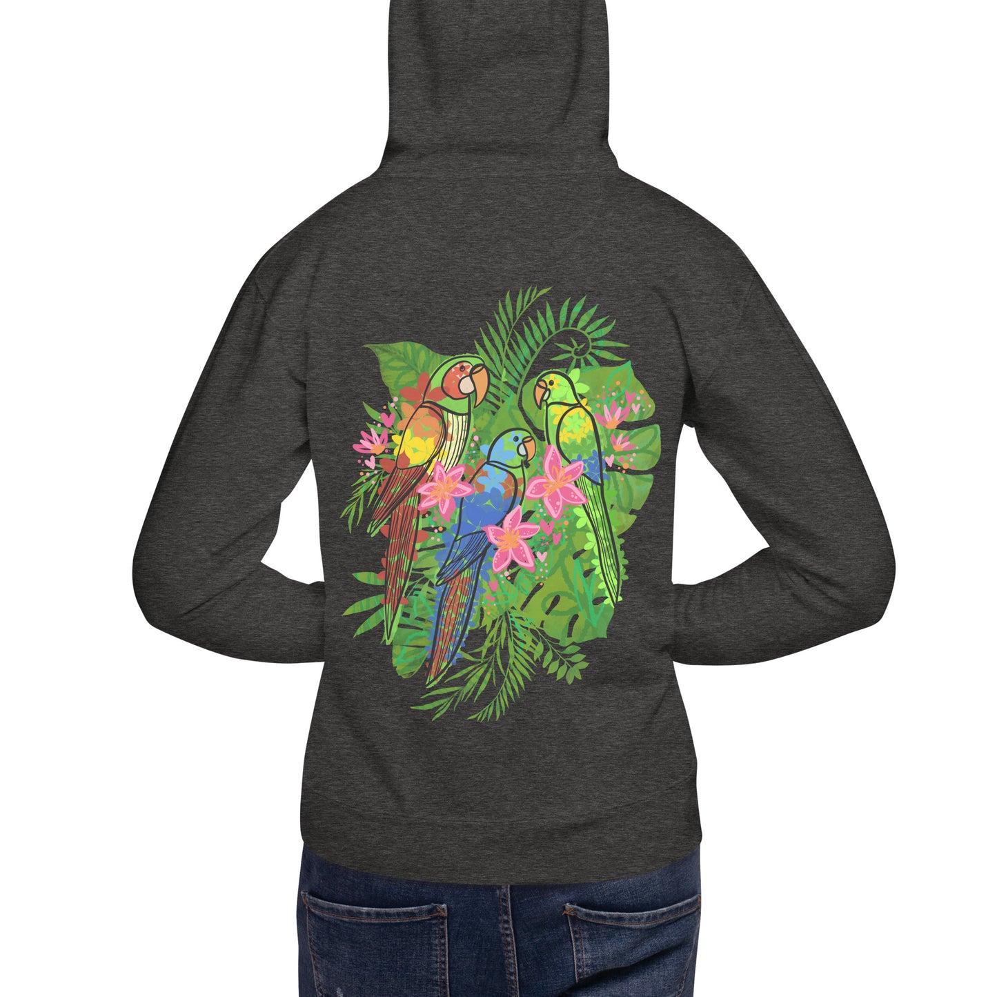 Enchanted Tiki Parrots unisex cotton heritage hoodie