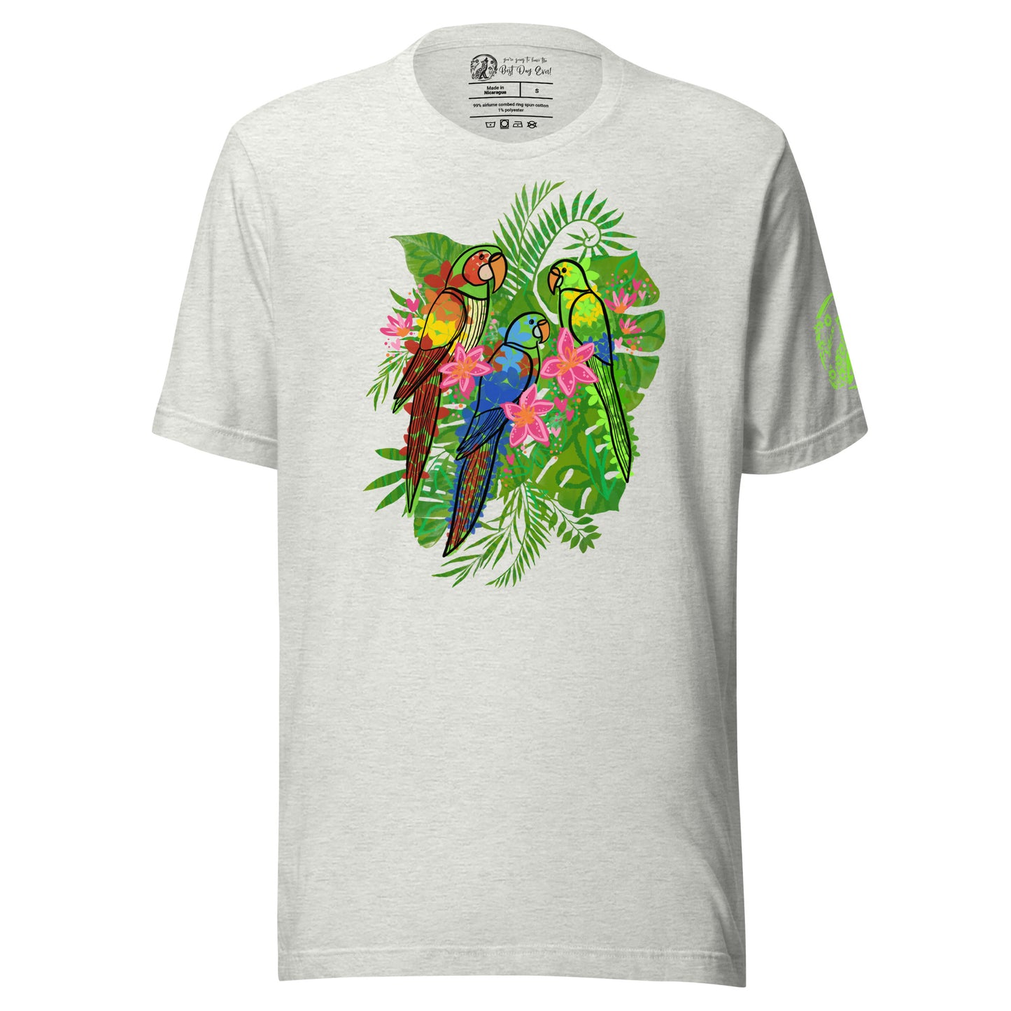 Enchanted Tiki Parrots unisex bella + canvas t-shirt