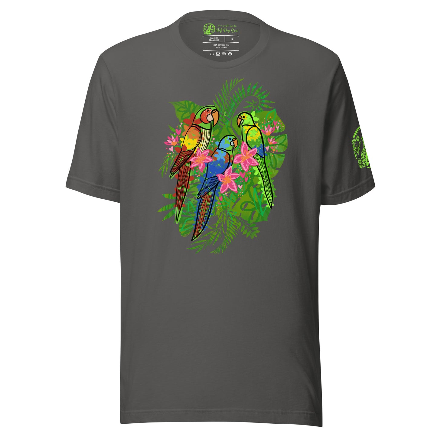Enchanted Tiki Parrots unisex bella + canvas t-shirt
