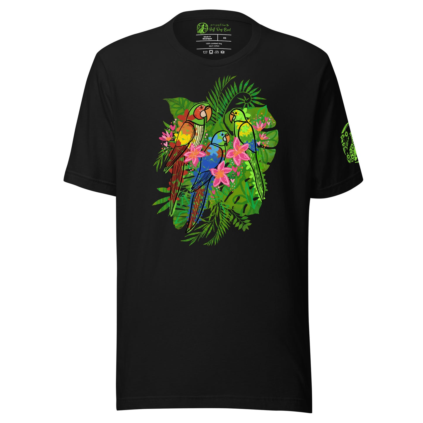 Enchanted Tiki Parrots unisex bella + canvas t-shirt