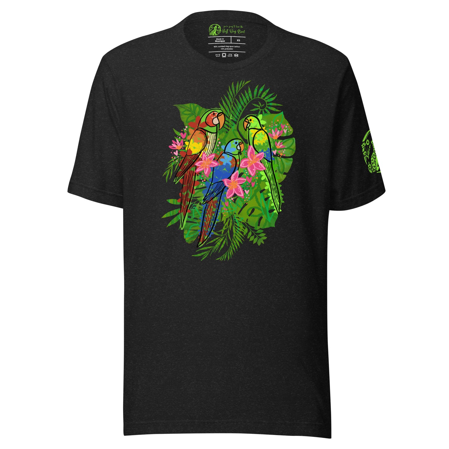 Enchanted Tiki Parrots unisex bella + canvas t-shirt