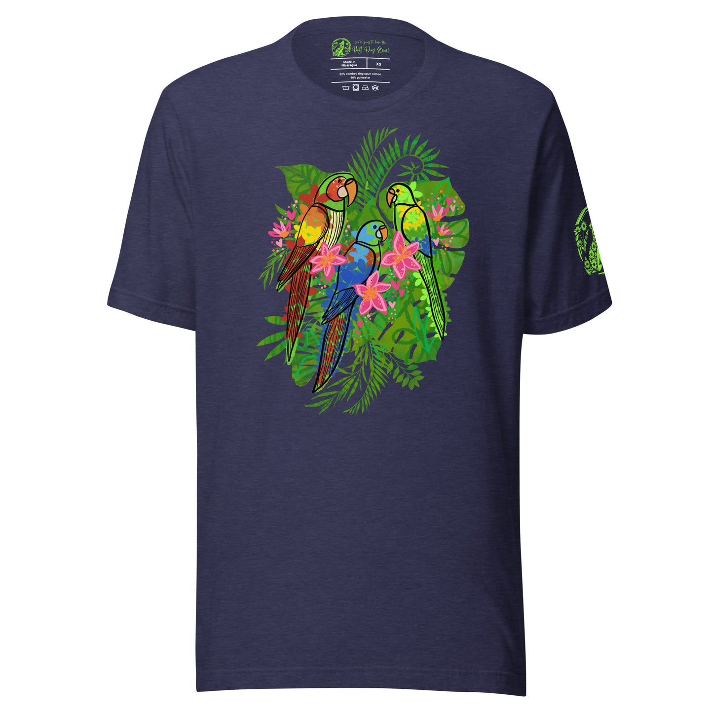 Enchanted Tiki Parrots unisex bella + canvas t-shirt