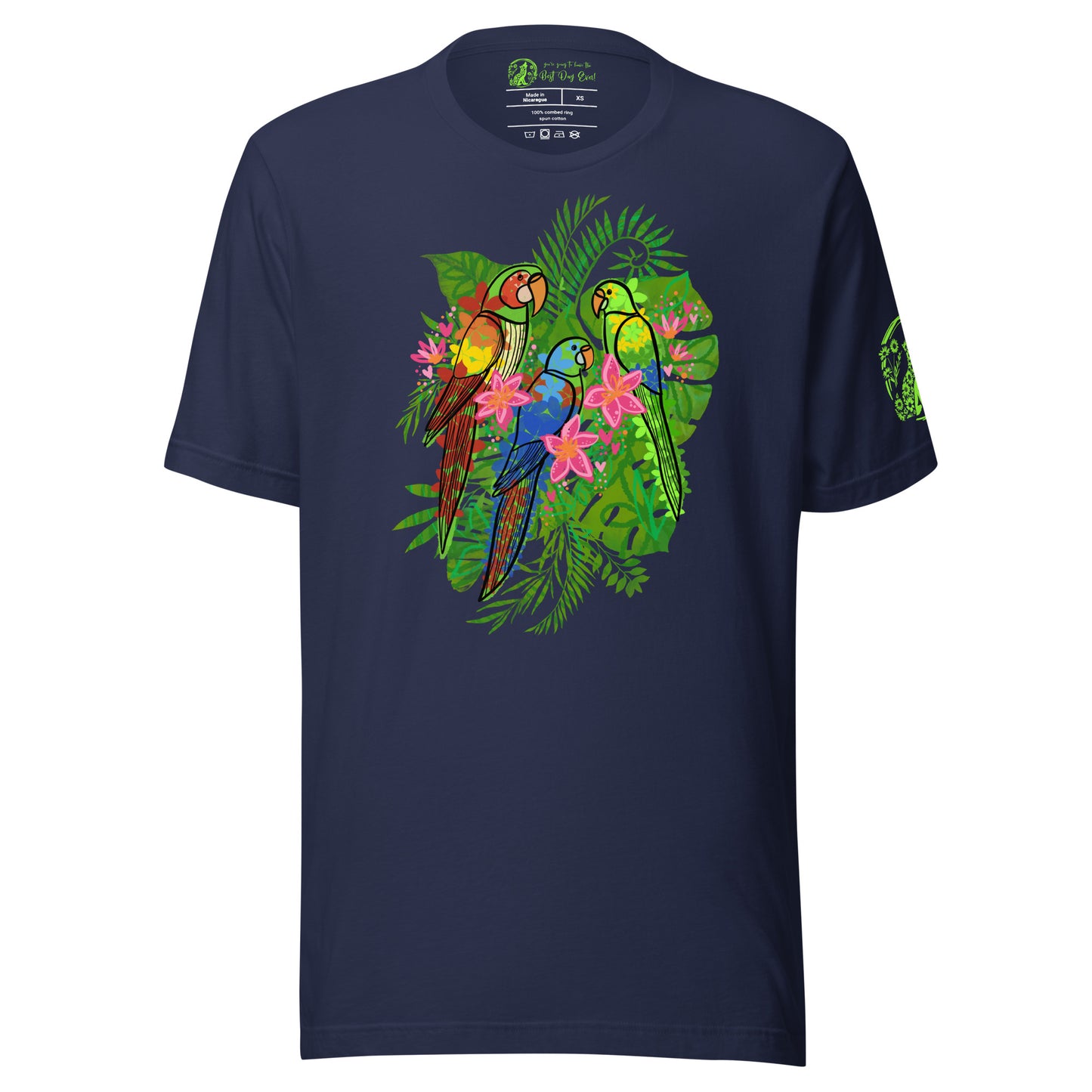 Enchanted Tiki Parrots unisex bella + canvas t-shirt