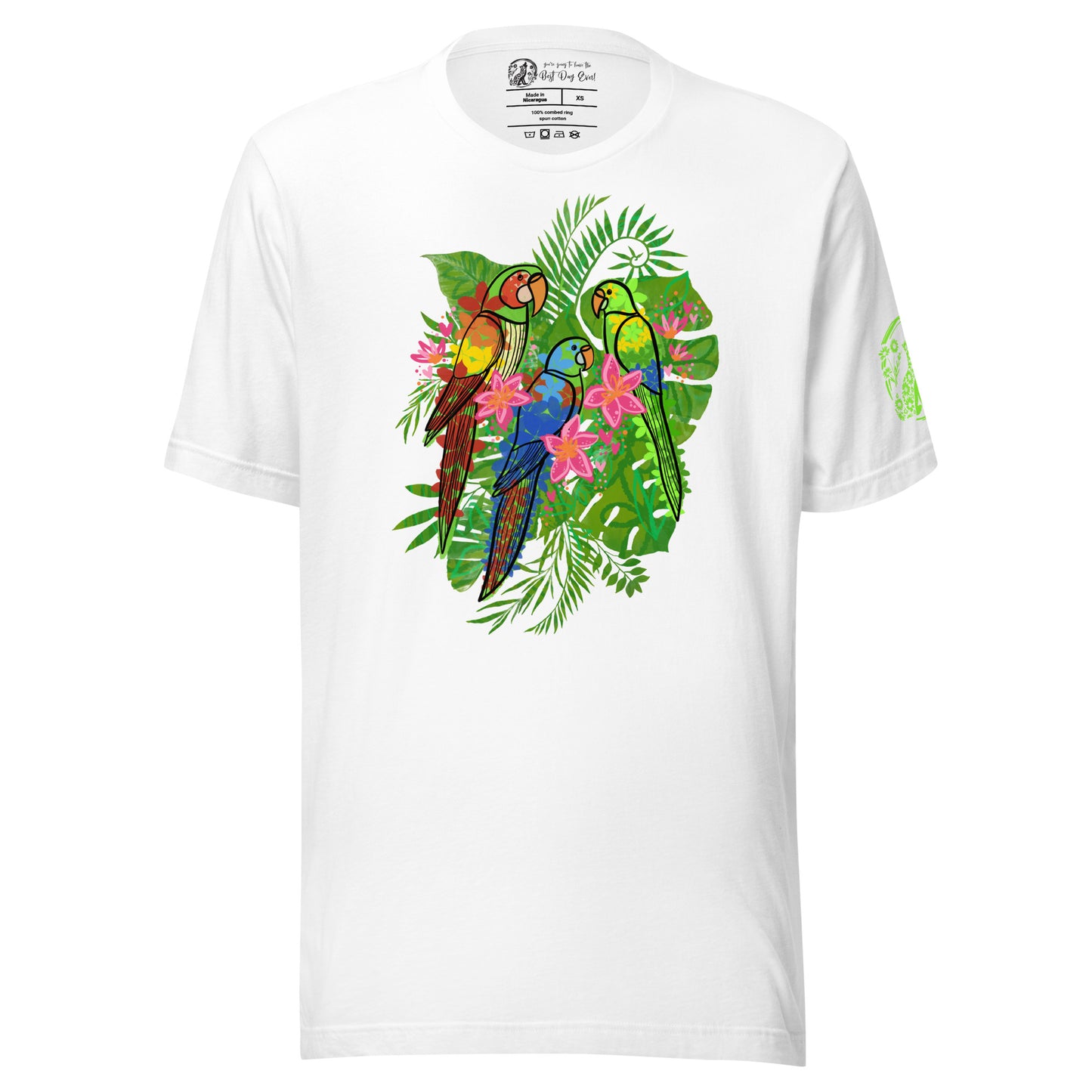 Enchanted Tiki Parrots unisex bella + canvas t-shirt