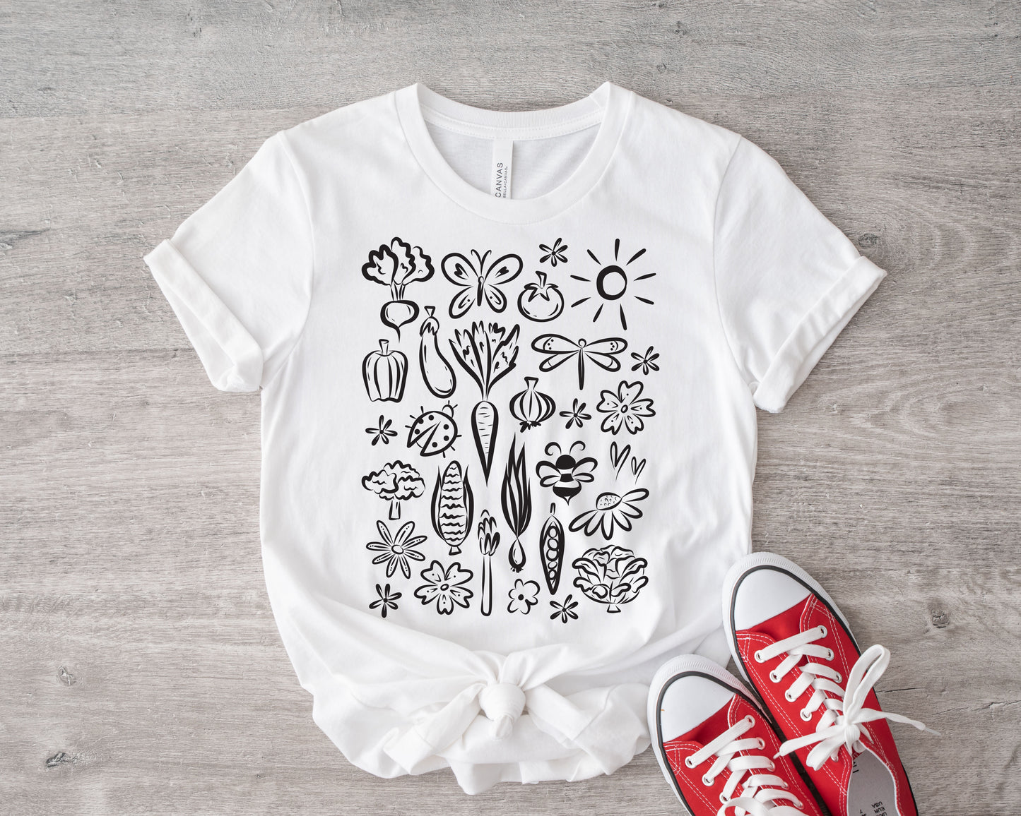 Seeds of Possibility Black Artwork unisex bella + canvas t-shirt