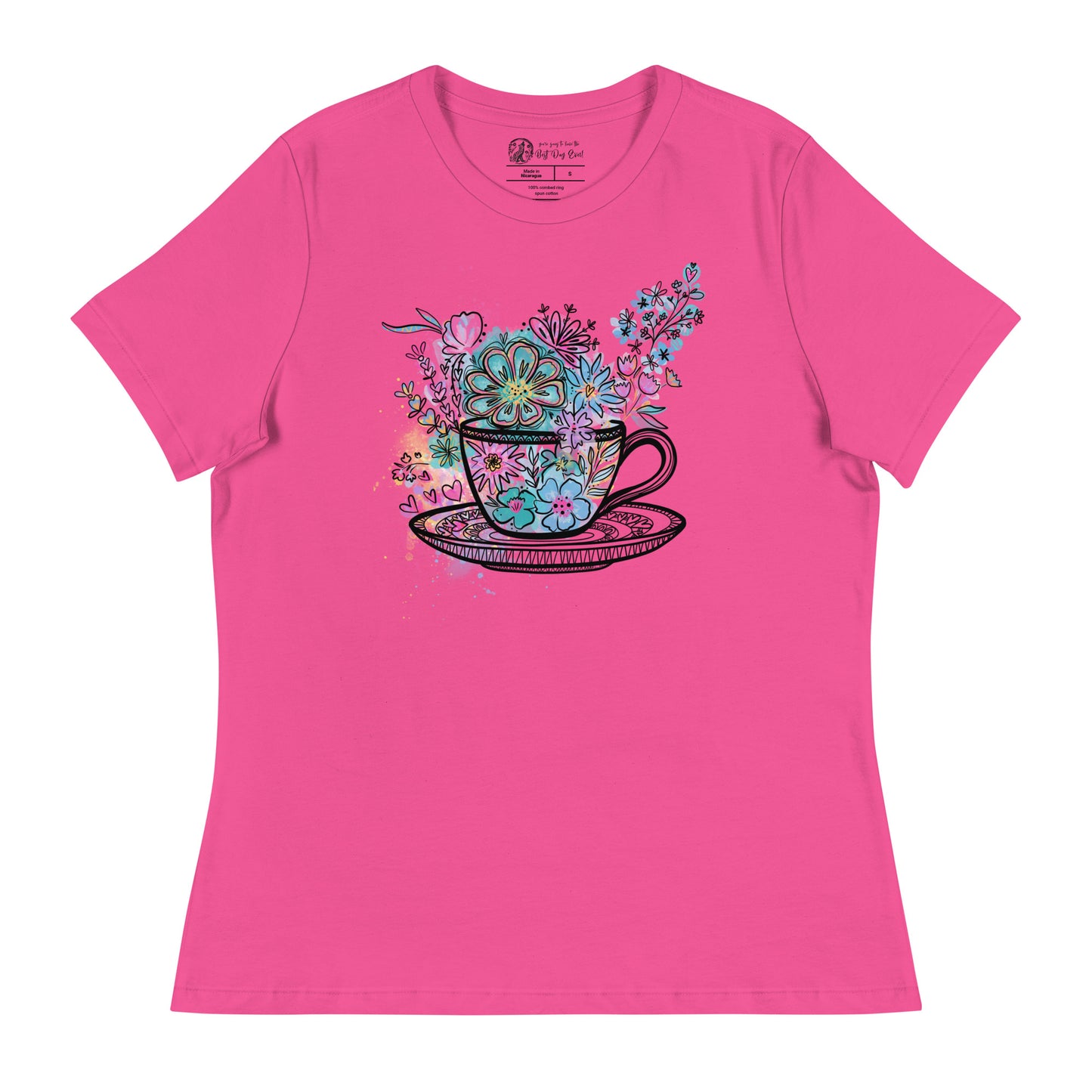 Spinning Tea Cup women's bella + canvas t-shirt