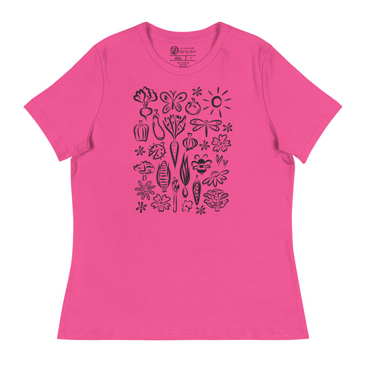 Seeds of Possibility Black Artwork women's bella + canvas t-shirt