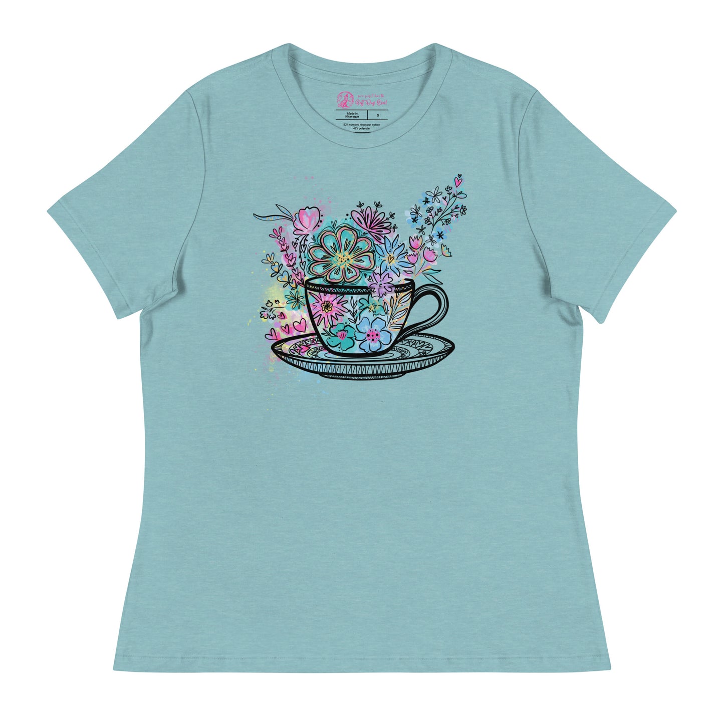 Spinning Tea Cup women's bella + canvas t-shirt