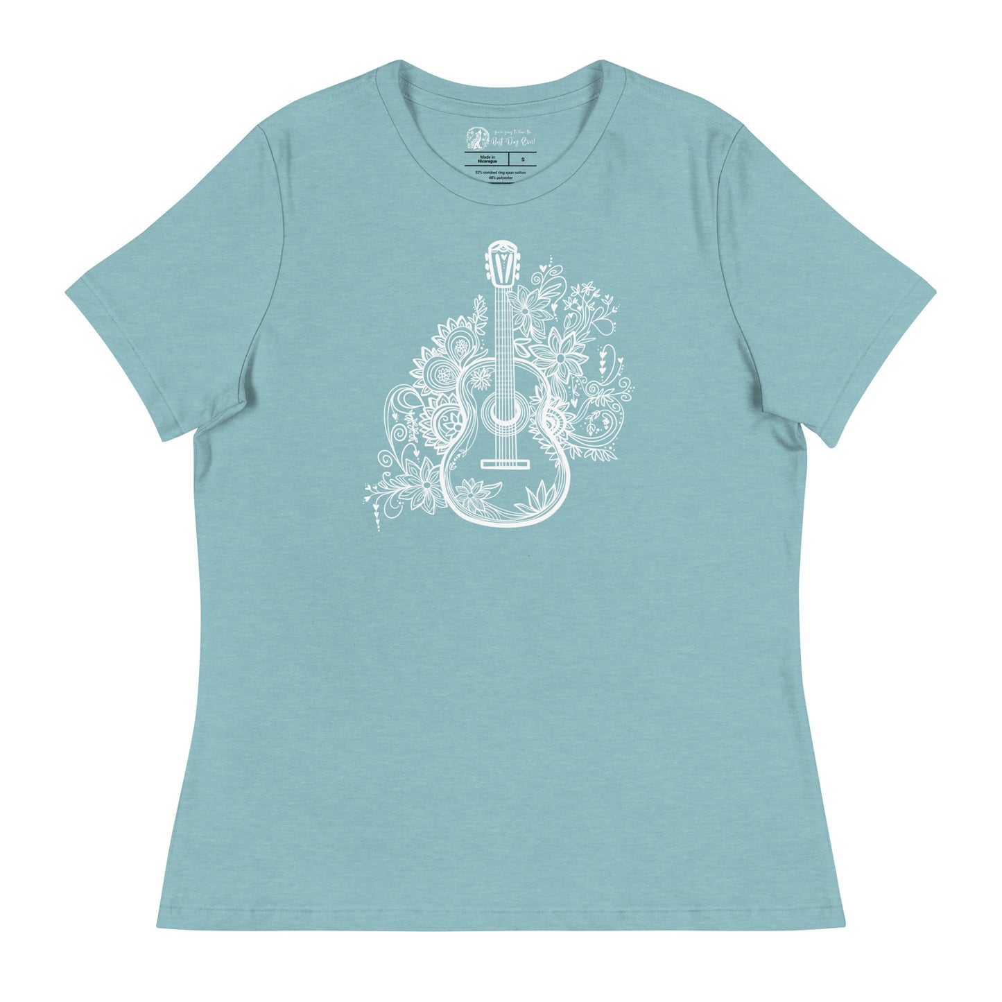Guitar women's bella + canvas t-shirt