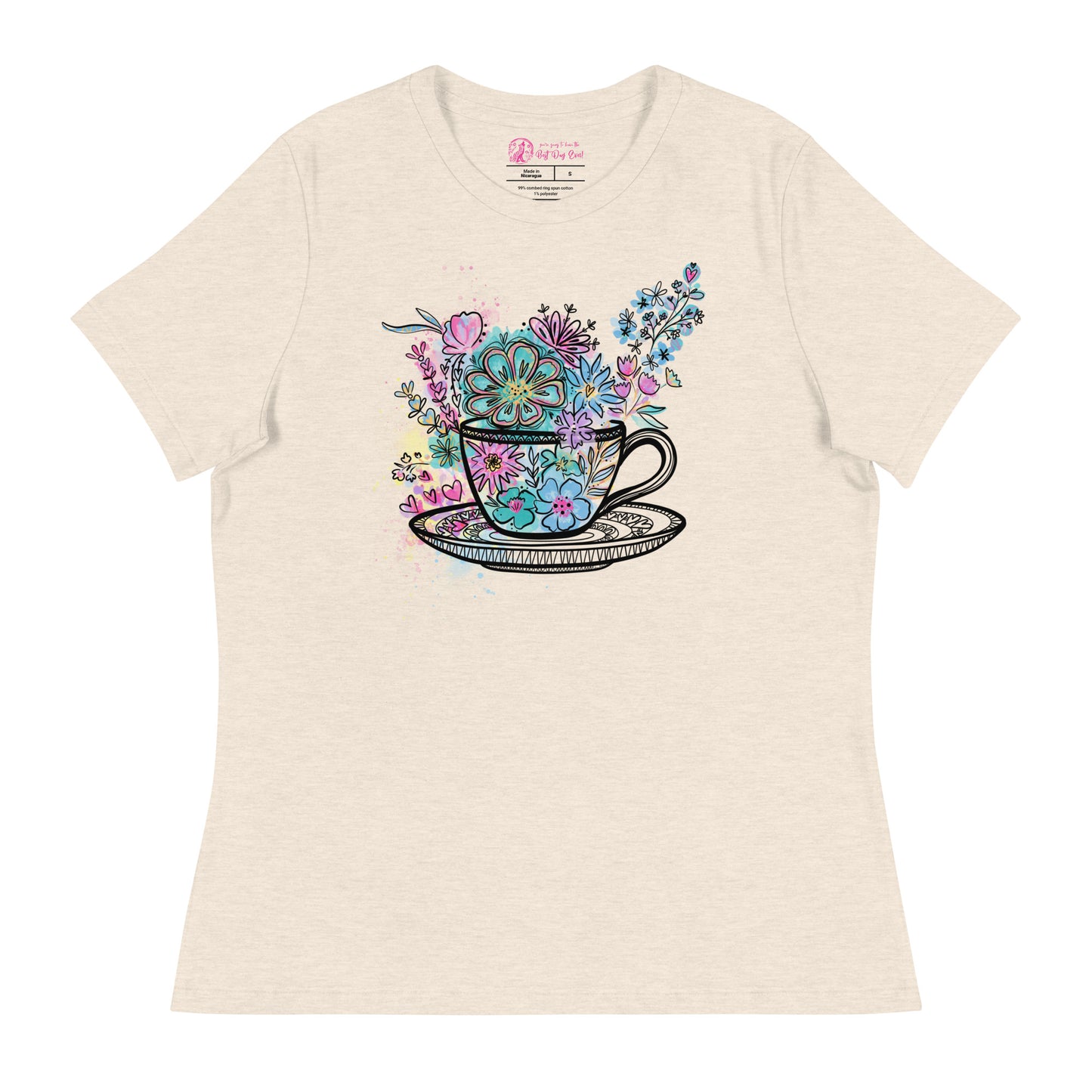 Spinning Tea Cup women's bella + canvas t-shirt
