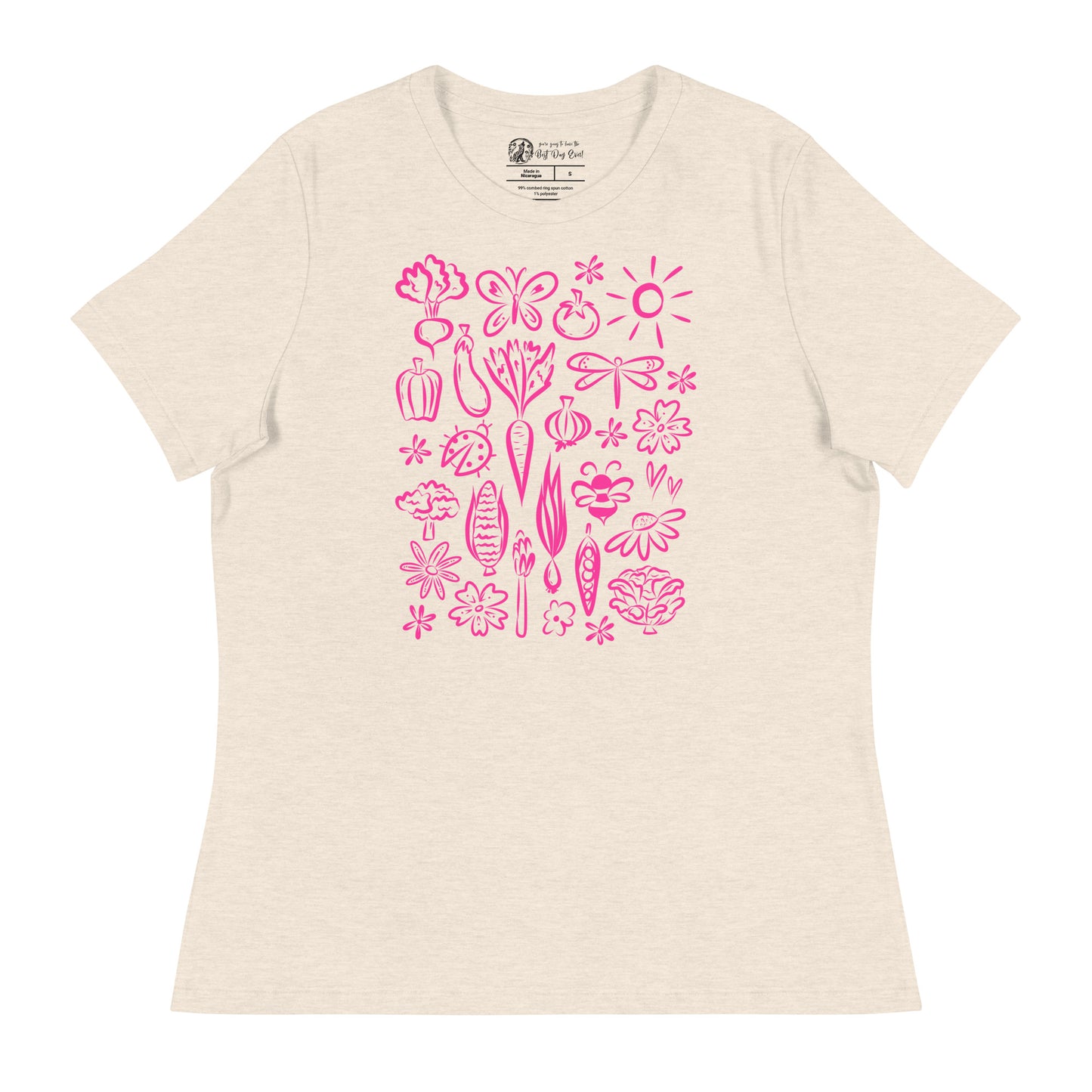 Seeds of Possibility Pink Artwork women's bella + canvas t-shirt