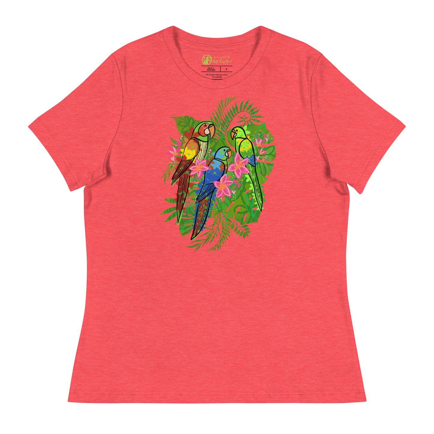 Enchanted Tiki Parrots women's bella + canvas t-shirt