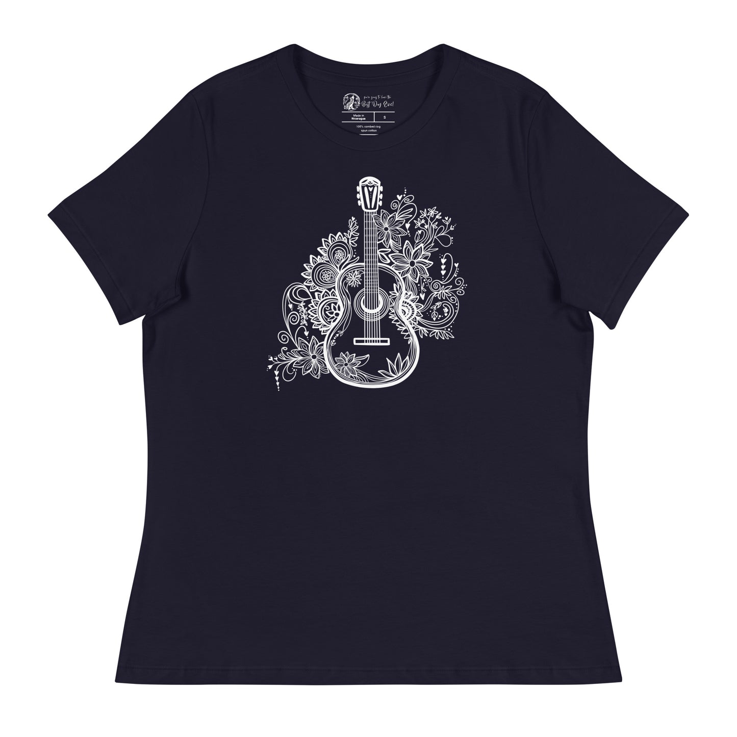 Guitar women's bella + canvas t-shirt