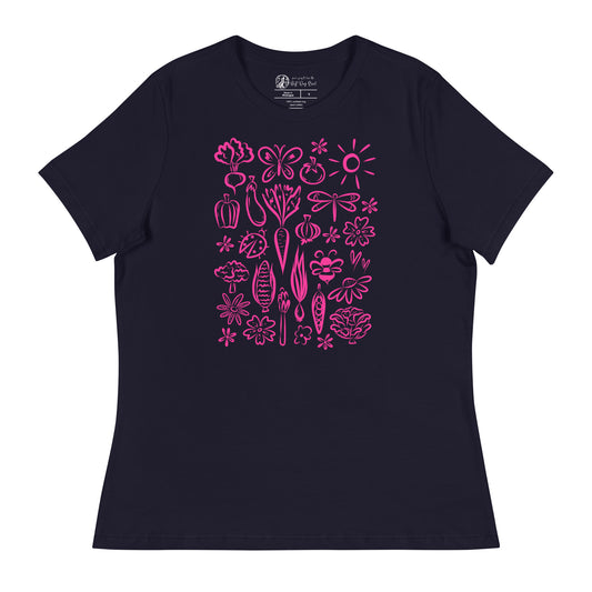 Seeds of Possibility Pink Artwork women's bella + canvas t-shirt