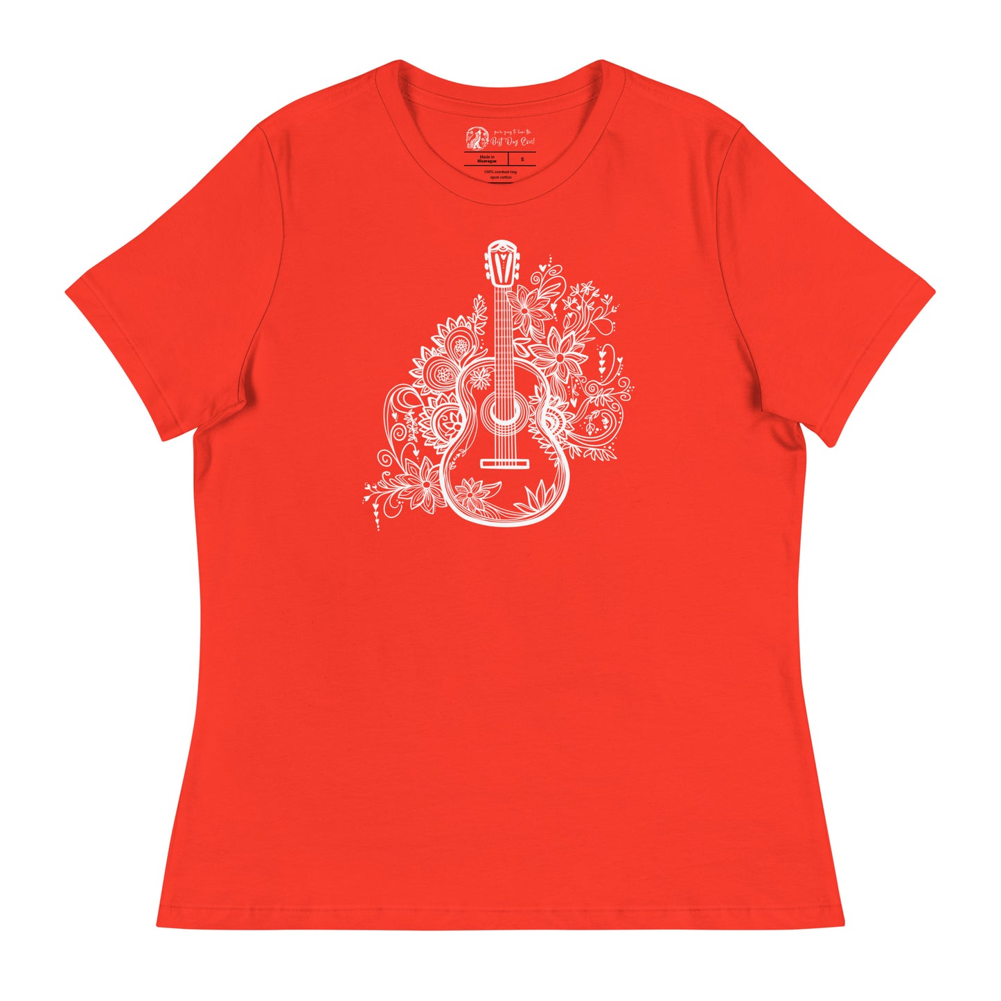 Guitar women's bella + canvas t-shirt