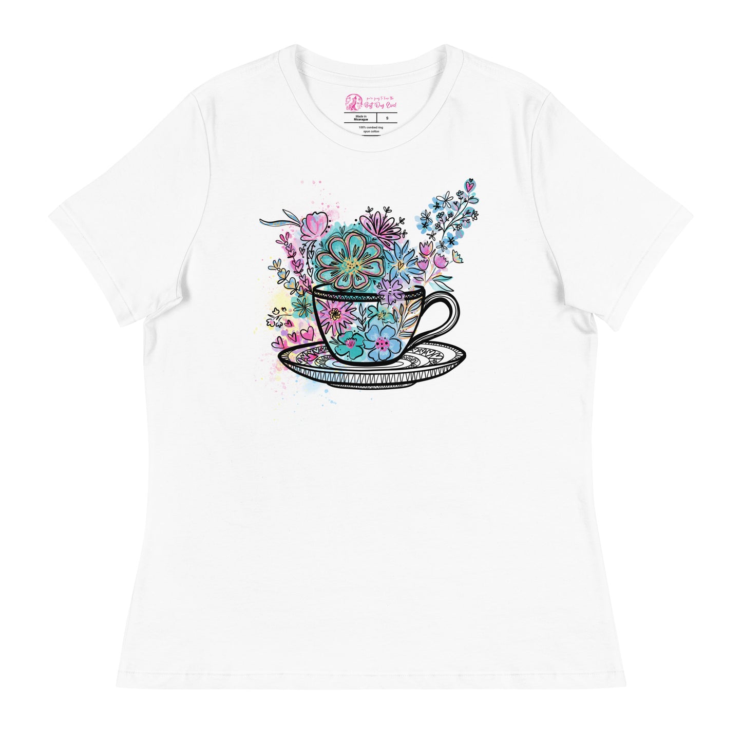 Spinning Tea Cup women's bella + canvas t-shirt