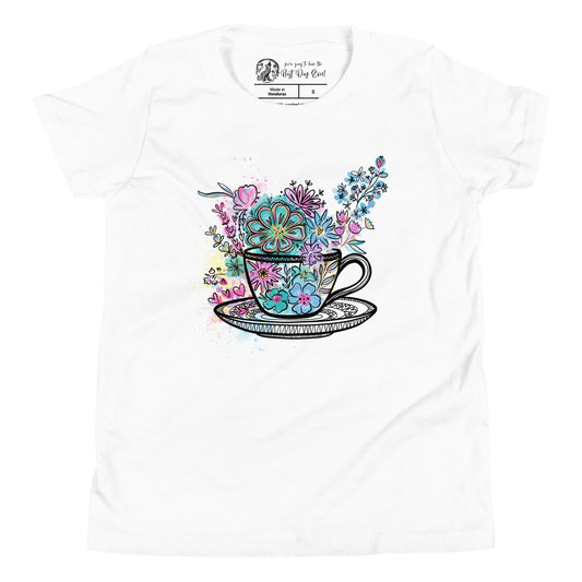 Spinning Tea Cup youth bella + canvas t-shirt