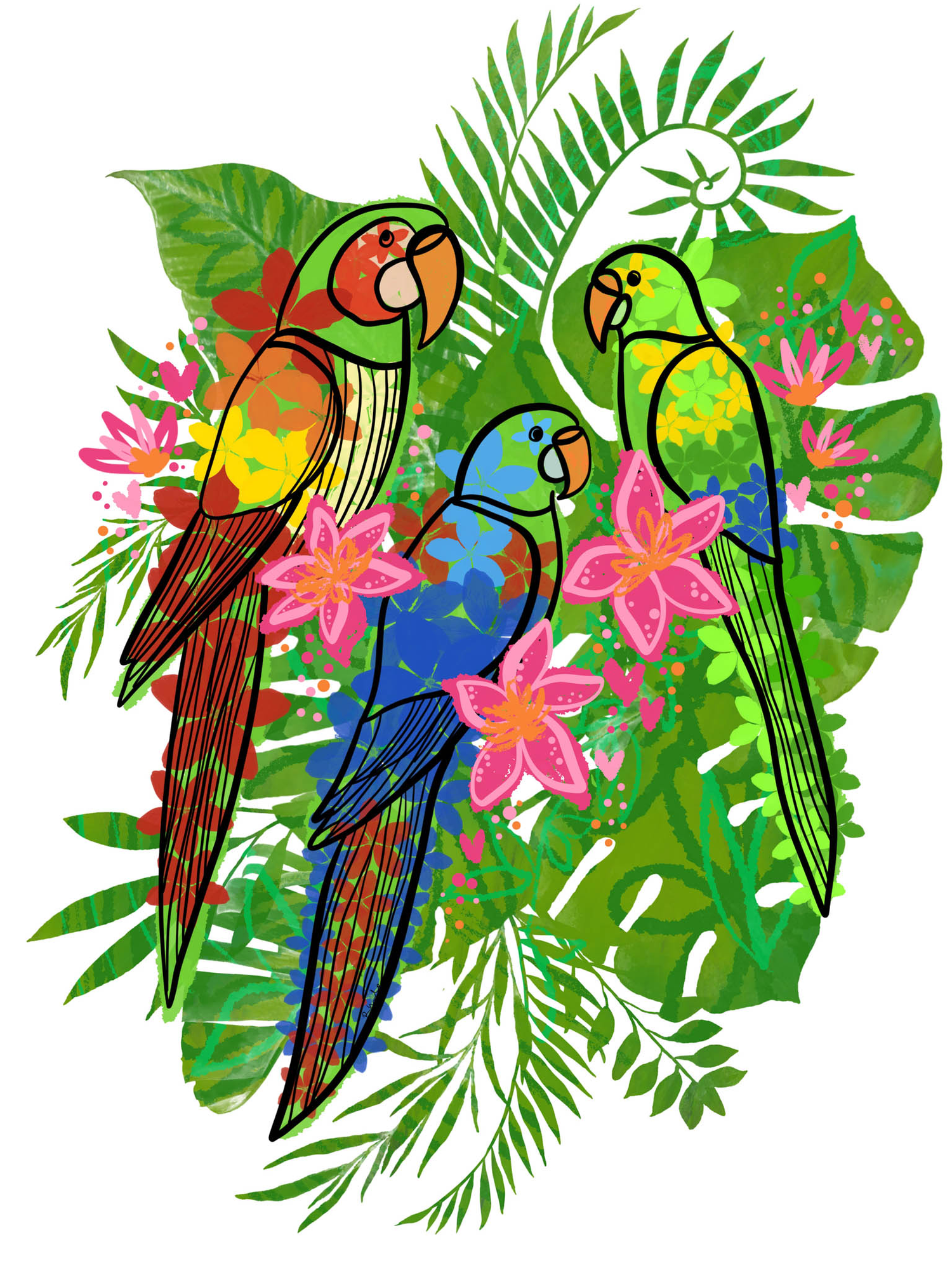 Enchanted Tiki Parrots