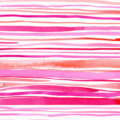 "Coral Kissed Currents" – Pink Coastal Abstract Art Print