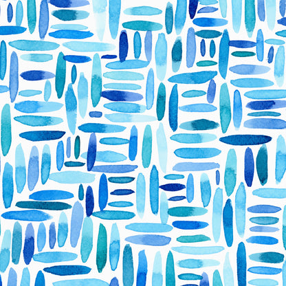 "Darting Shimmer" – Blue Abstract Coastal Art Print