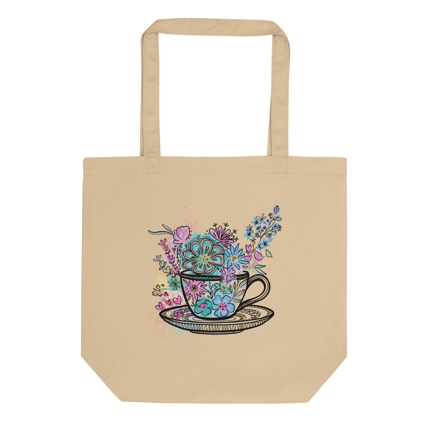 Spinning Tea Cup Eco Tote Bag