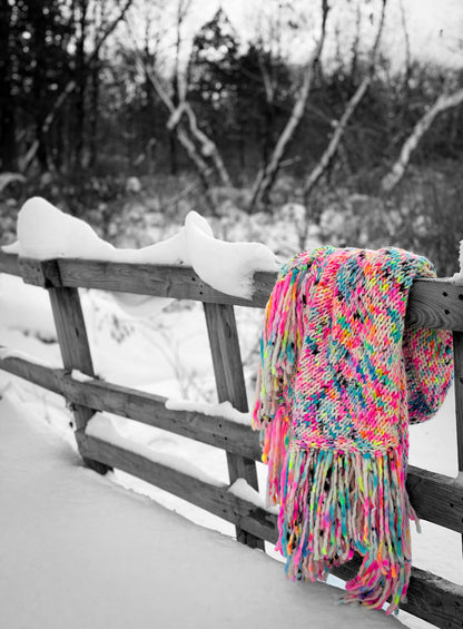 Garden Graffiti — Hand-Dyed Statement Shawl