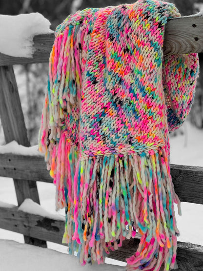 Garden Graffiti — Hand-Dyed Statement Shawl