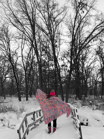 Garden Graffiti — Hand-Dyed Statement Shawl
