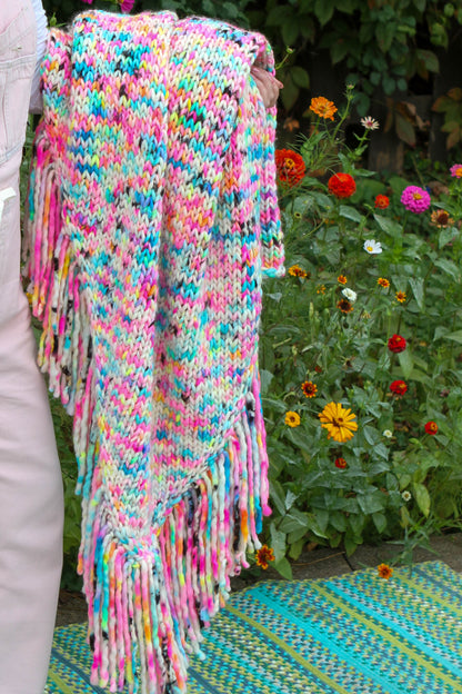 Garden Graffiti — Hand-Dyed Statement Shawl