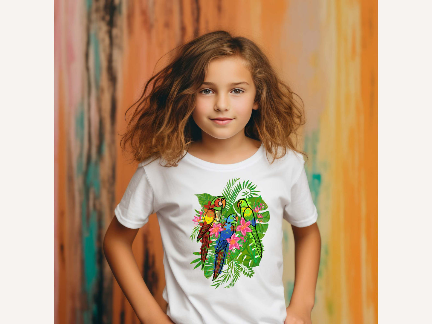 Enchanted Tiki Parrots youth bella + canvas t-shirt
