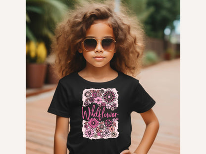 Wildflower youth bella + canvas t-shirt