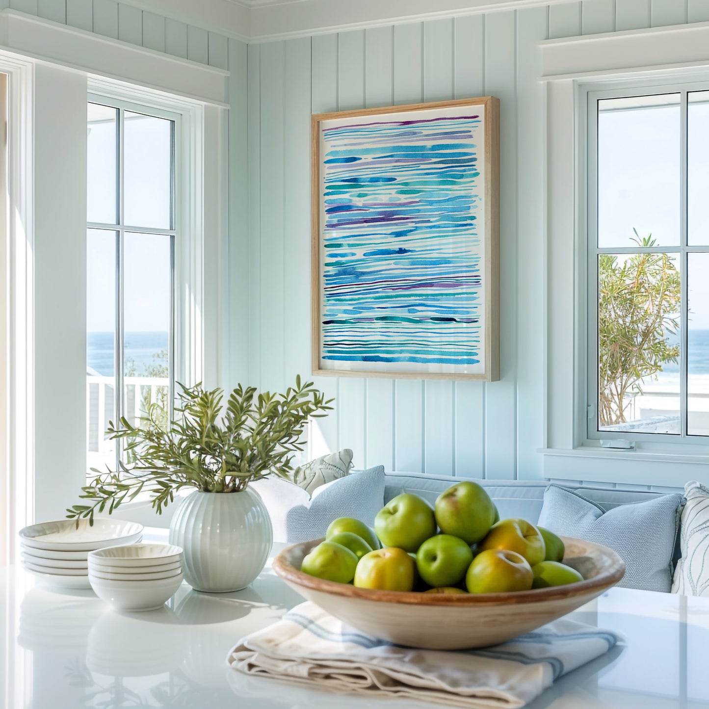 "Mermaid Ripple-dance" – Ocean Abstract Art Print