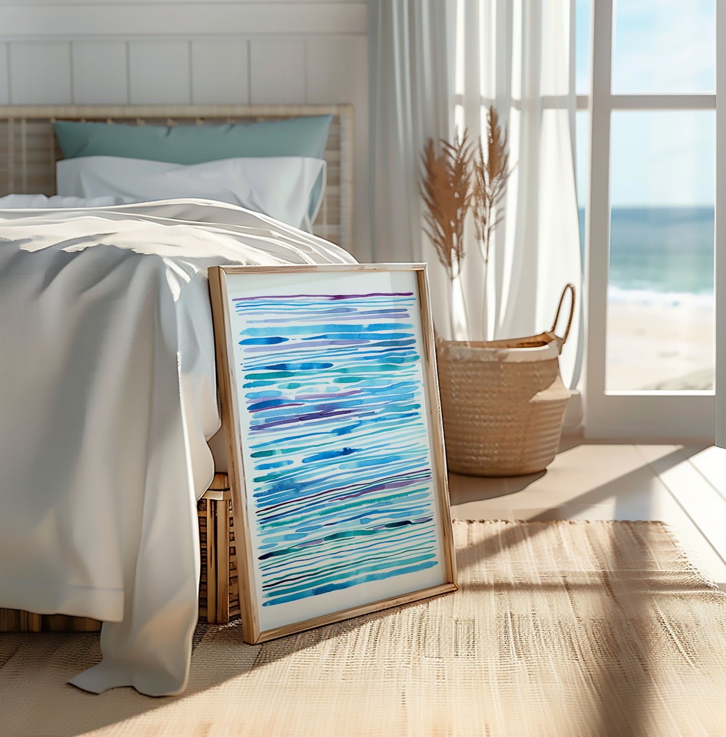 "Mermaid Ripple-dance" – Ocean Abstract Art Print