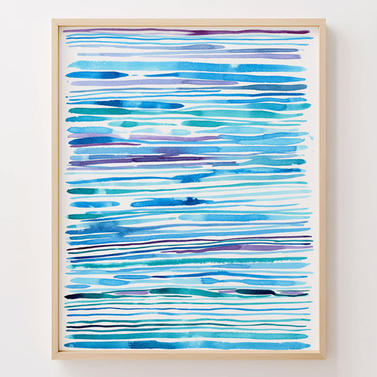 "Mermaid Ripple-dance" – Ocean Abstract Art Print