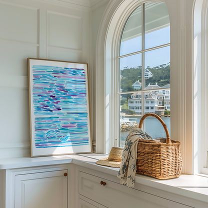 "Mermaid Tide Dance" — Ocean-Inspired Fine Art Print