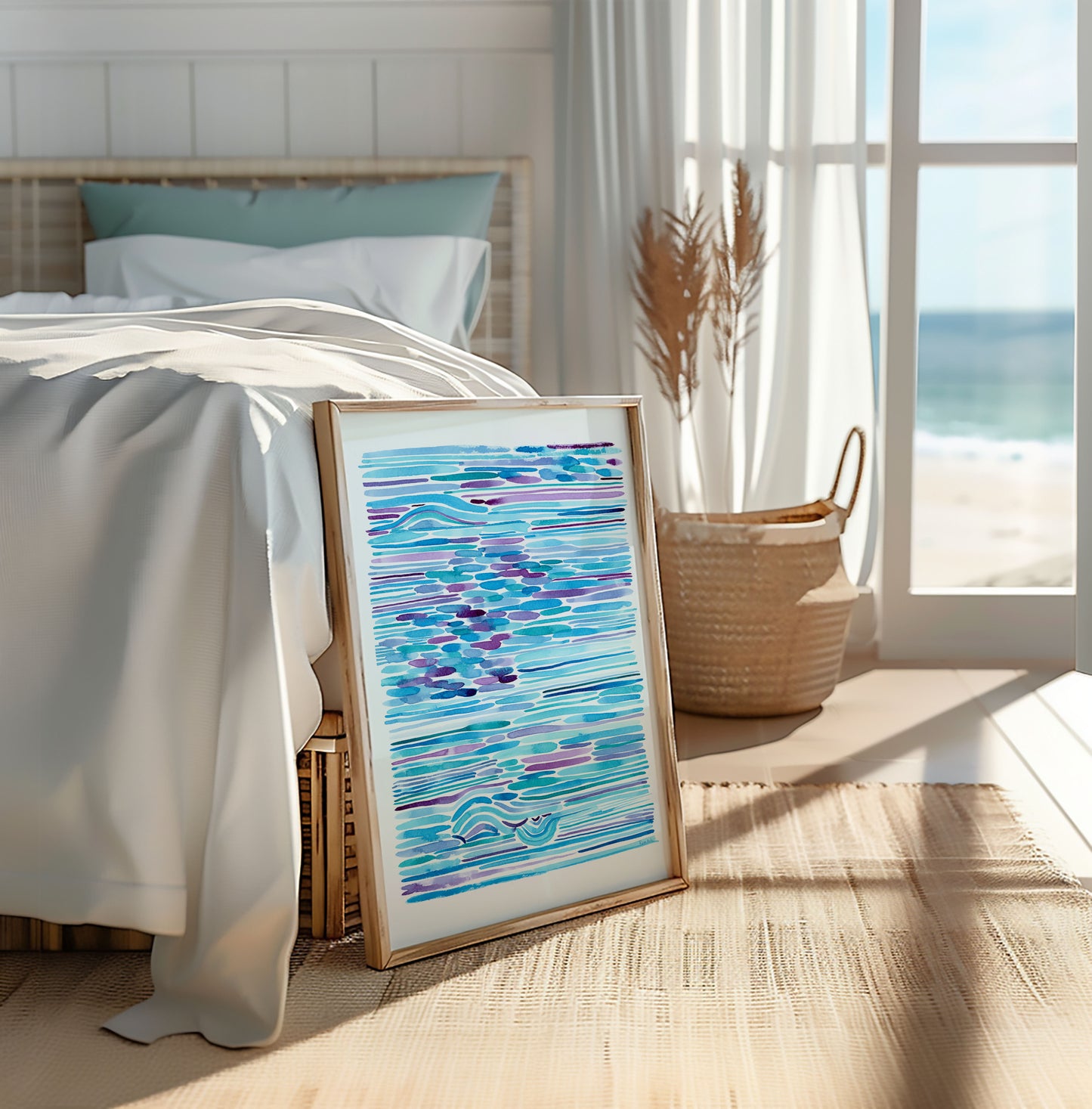 "Mermaid Tide Dance" — Ocean-Inspired Fine Art Print