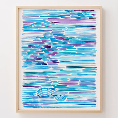 "Mermaid Tide Dance" — Ocean-Inspired Fine Art Print