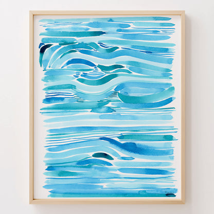 "Salt Swept Currents" — Ocean-Inspired Fine Art Print